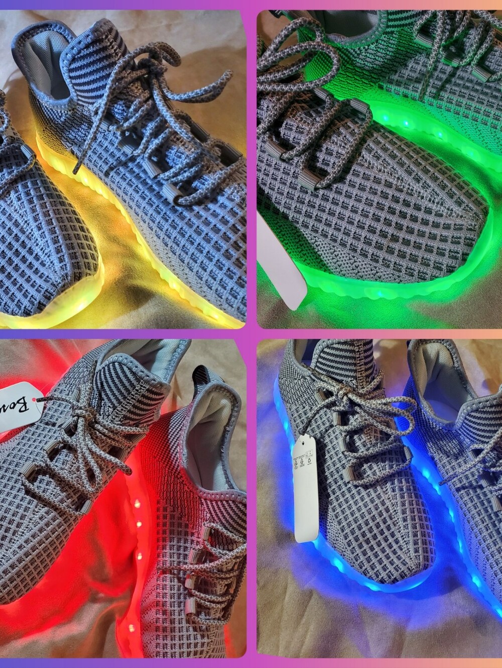 LED Tennis Shoes Unisex with USB - Picture 3 of 14
